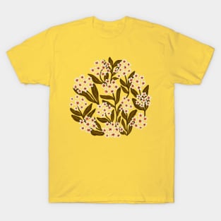 Delicate blooms in mustard yellow T-Shirt